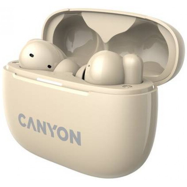 Фото - Навушники вкладиші бездротові TWS Canyon OnGo TWS-10 ANC ENC Beige (CNS-TWS10BG)