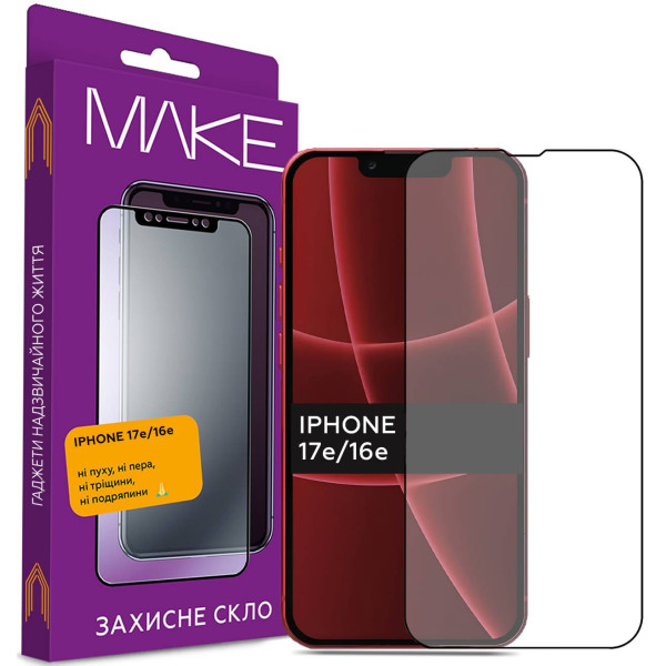 Фото - Защитное стекло для смартфона MAKE For Apple iPhone 17e/16e (MGF-AI17E/16E)