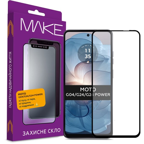 Фото - Захисне скло для смартфону MAKE FCFG Moto G04/G24/G24 Power (MGF-MG04/G24)