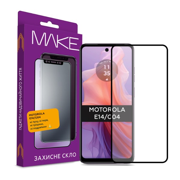 Фото - Захисне скло для смартфону MAKE FCFG Motorola E14/G04/G04s (MGF-ME14);