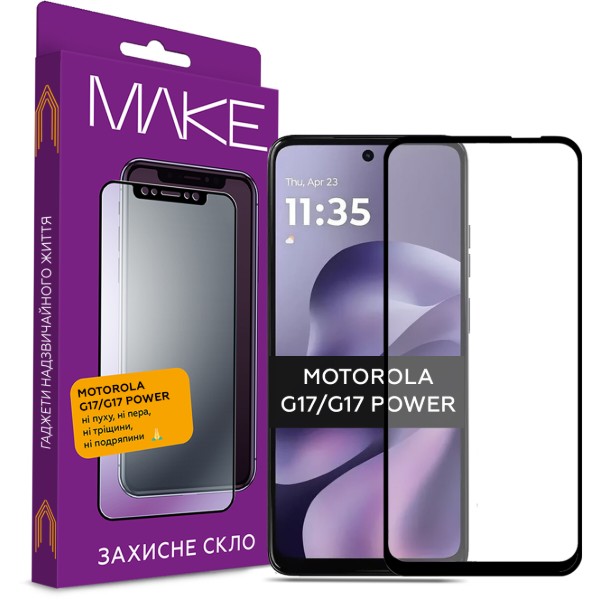 Фото - Захисне скло для смартфону MAKE For Motorola G17/G17 Power (MGF-G17/G17P)