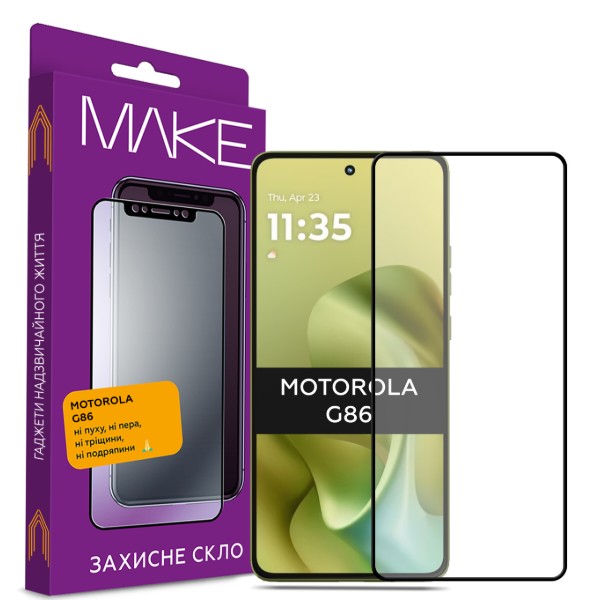 Фото - Защитное стекло для смартфона MAKE for Motorola G86 (MGF-MG86)