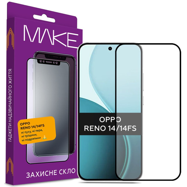 Фото - Захисне скло для смартфону MAKE FCFG Oppo Reno14 F/14 FS (MGF-OR14)