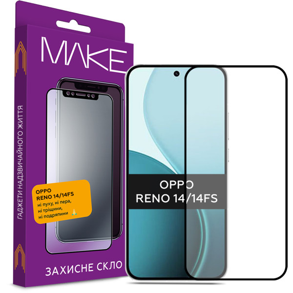 Фото - Захисне скло для смартфону MAKE For Oppo Reno 14 (MGF-OR14)