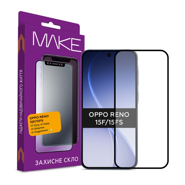 Фото - Захисне скло для смартфону MAKE for Oppo Reno15 F/15 FS (MGF-OR15F/FS)
