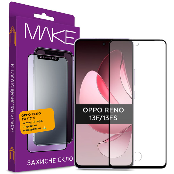 Фото - Защитное стекло для смартфона MAKE FCFG Oppo Reno13 F/ 13 FS (MGF-OR13F/13FS)