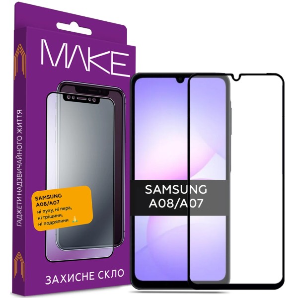 Фото - Защитное стекло для смартфона MAKE Samsung Galaxy A08/A07 (MGF-SA08/SA07)