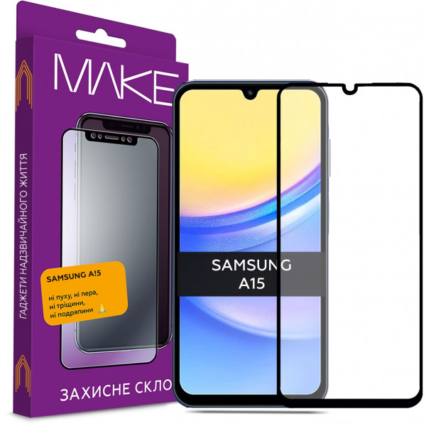 Фото - Захисне скло для смартфону MAKE FCFG Samsung A15 (MGF-SA15)