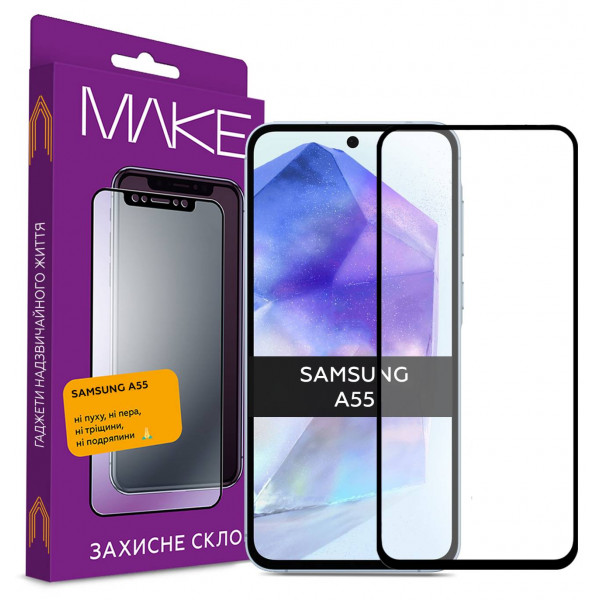 Фото - Захисне скло для смартфону MAKE FCFG Samsung A55 (MGF-SA55)