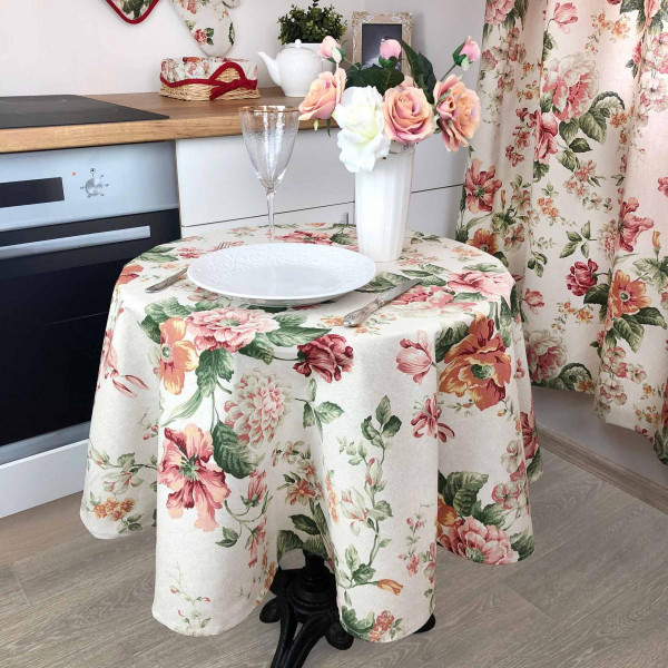Фото - Скатерть круглая Прованс Глория Роза D136 см (022111)