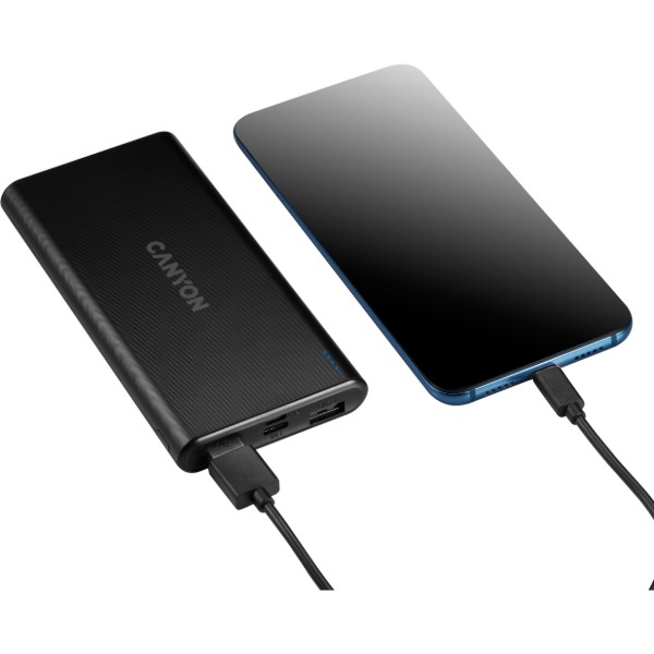Фото - Батарея мобільна Canyon 10000mAh Black (CNE-CPB1006B)