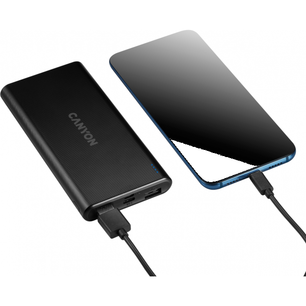 Фото - Батарея мобільна Canyon 10000mAh Black (CNE-CPB1006B)