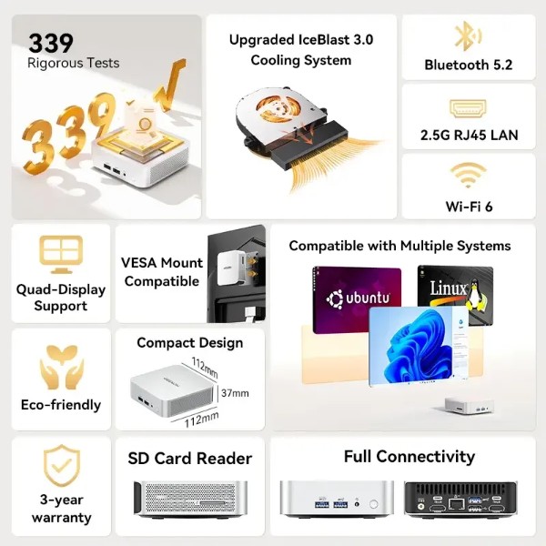 Фото - Неттоп GEEKOM A5PRO (GMA5PROR77730U-16512-EU)