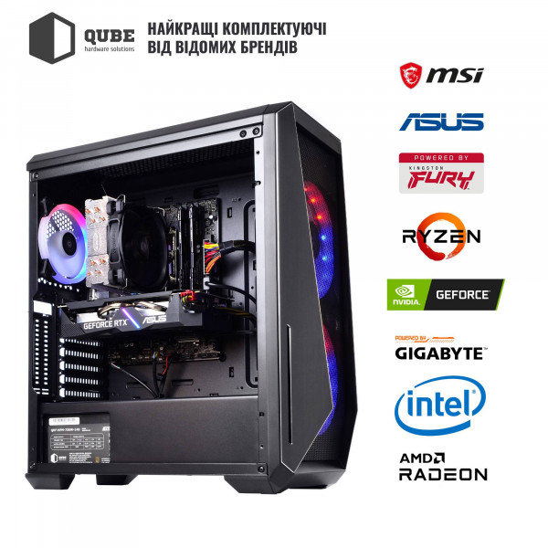 Фото - Системный блок QUBE QB i7 14700F RTX 4080 SUPER 16GB W1 3242Win (i714700FRTX4080S16GBW13242Win)