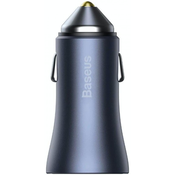 Фото - Автомобільний зарядний пристрій Baseus Golden Contactor Pro Dual Quick Charger Car Charger U+C 40W Dark Gray (CCJD-0G)