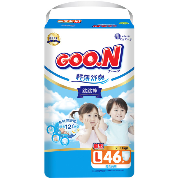 Фото - Одноразові підгузки-трусики Goo.N Slim & Comfortable 9-14 кг розмір 4 (L), унісекс, 46 шт. (21001092)
