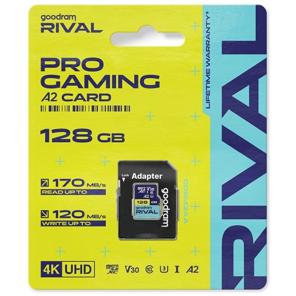 Фото - Карта памяти Goodram RIVAL microSDXC 128GB V30 A2 (UHS I U3) + ad (GGSM2AA-1280R12)