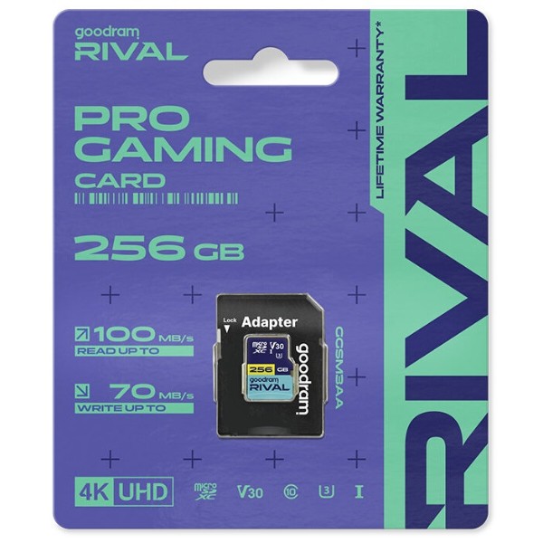Фото - Карта памяти Goodram RIVAL microSDXC 256GB V30 (UHS I U3)+ ad (GGSM3AA-2560R12)