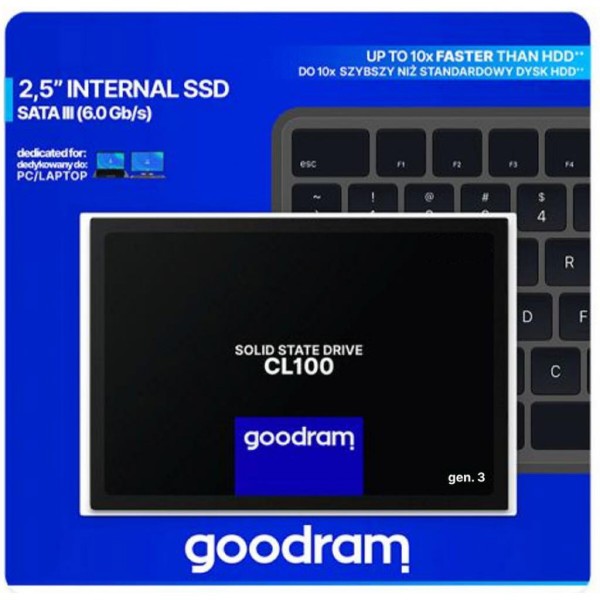 Фото - SSD-накопитель внутренний Goodram 2.5'' 480GB CL100 G3 SATA 3.0 (SSDPR-CL100-480-G3)
