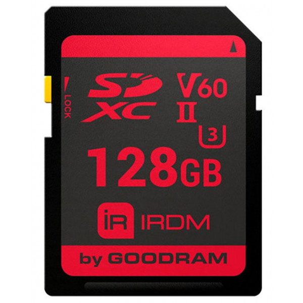 Фото - Карта памяти Goodram IRDM SDXC 128Gb V60 UHS-II U3 Retail (IR-S6B0-1280R11)