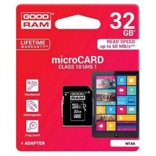 Фото - Карта памяти Goodram microSDHC 32GB Class 10 (M1AA-0320R12)