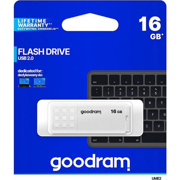 Фото - Флеш USB Goodram UME2 16Gb USB 2.0 White (UME2-0160W0R11-V)