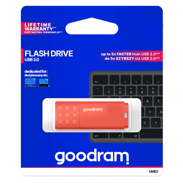 Фото - Флеш USB Goodram UME3 16GB USB 3.0 Orange (UME3-0160O0R11)