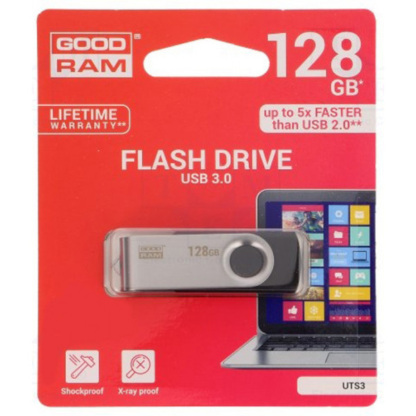 Фото - Флеш USB Goodram UTS3 Twister 128GB USB 3.0 Black (UTS3-1280K0R11)