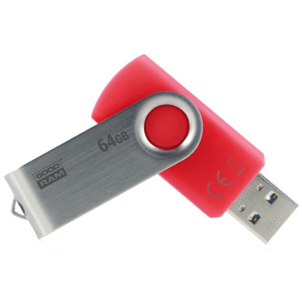 Фото - Флеш USB Goodram UTS3 Twister 64GB USB 3.0 Red (UTS3-0640R0R11)
