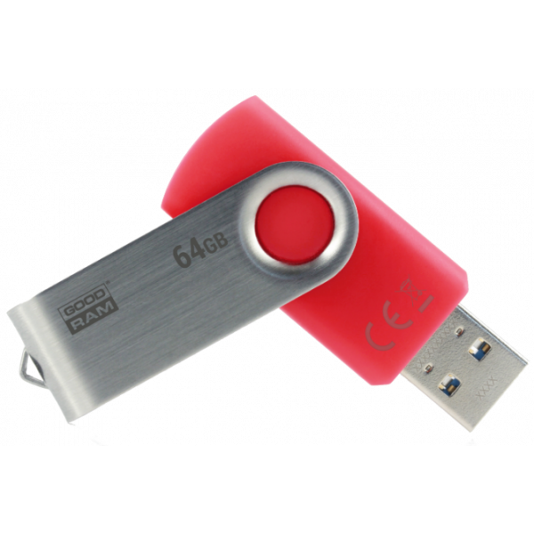 Фото - Флеш USB Goodram UTS3 Twister 64GB USB 3.0 Red (UTS3-0640R0R11)