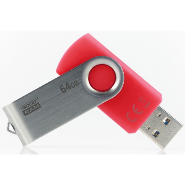 Фото - Флеш USB Goodram UTS3 Twister 64GB USB 3.0 Red (UTS3-0640R0R11)