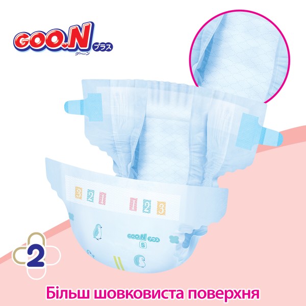 Фото - Одноразові підгузки Goo.N Plus 6-11 кг розмір М, на липучках, унісекс, 52 шт. (21001497)