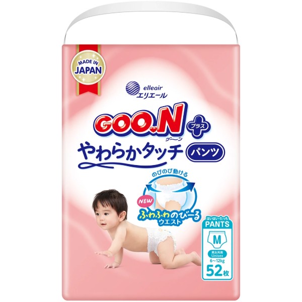 Фото - Одноразовые подгузники-трусики Goo.N Plus  6-12 кг размер M, унисекс, 52 шт. (21001510)