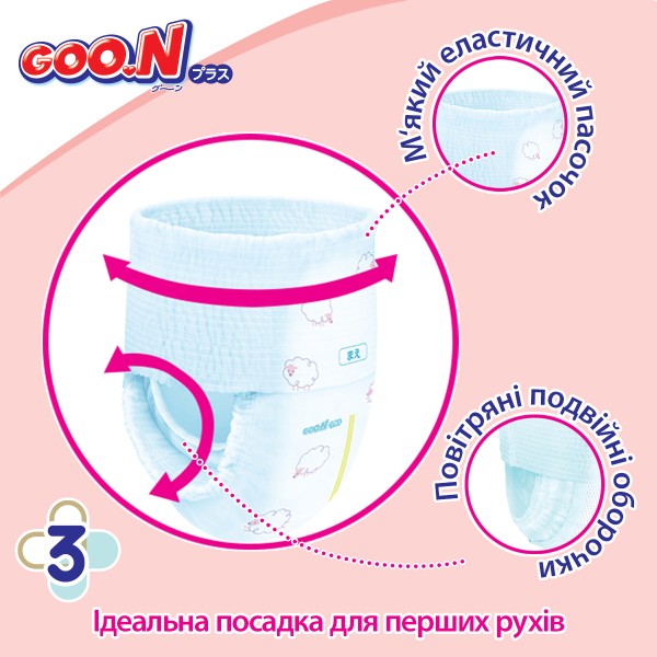 Фото - Одноразовые подгузники-трусики Goo.N Plus  6-12 кг размер M, унисекс, 52 шт. (21001510)