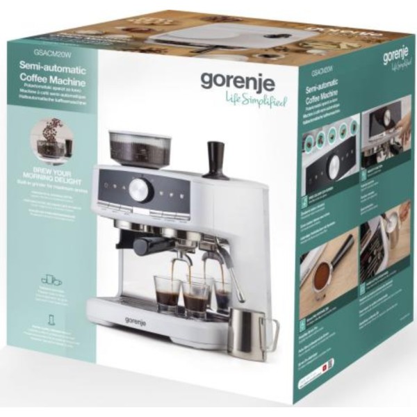 Фото - Кавоварка ріжкова Gorenje GSACM20W
