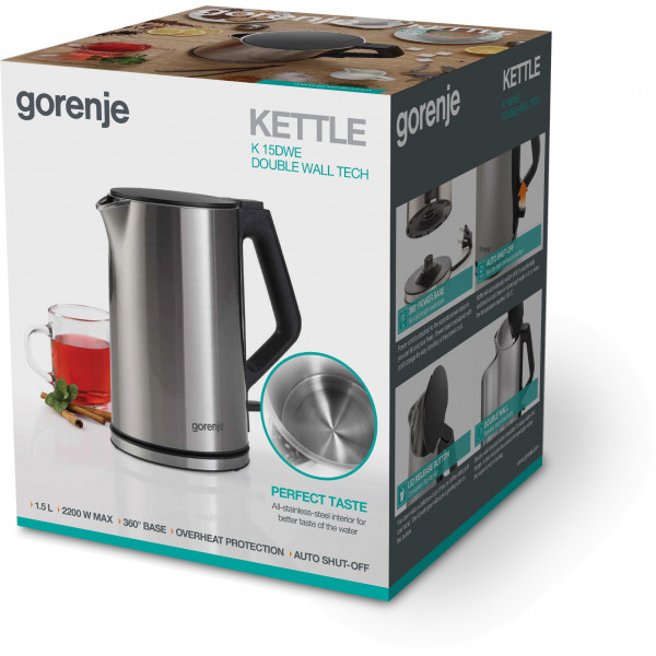 Фото - Электрический чайник Gorenje K 15 DWE