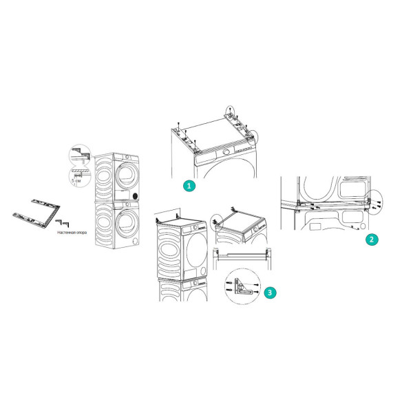 Фото - Комплект креплений для установки в колонну Gorenje SKHNE70W
