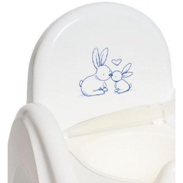 Фото - Горщик дитячий Tega Baby стільчик Зайчики з музикою Білий (PO-065-103)