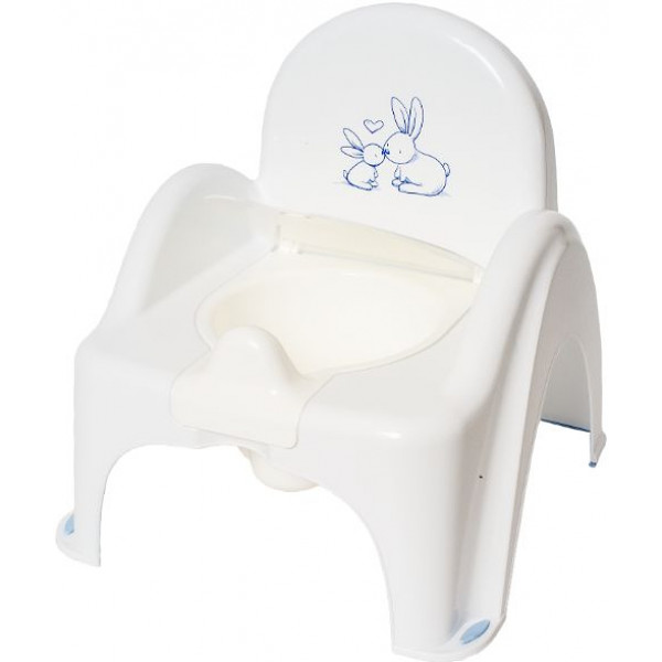Фото - Горщик дитячий Tega Baby стільчик Зайчики з музикою Білий (PO-065-103)