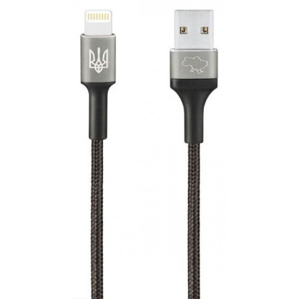 Фото - Кабель синхронізації даних Gelius USB Cable Gelius Strong Ukraine Lightning GP-UCN002L Black (1.2m) (3A)