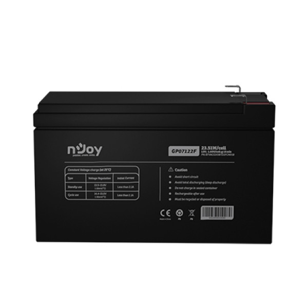Фото - Акумулятор для ДБЖ Njoy GP07122F 12V (BTVACGUOBTD2FCN01B) VRLA