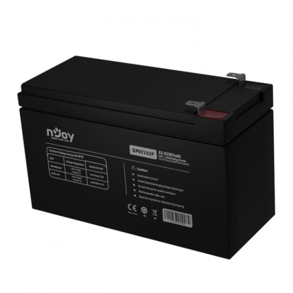 Фото - Аккумулятор для ИБП Njoy GP07122F 12V (BTVACGUOBTD2FCN01B) VRLA