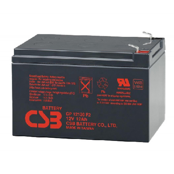 Фото - Акумулятор для ДБЖ CSB 12V 12Ah (GP12120F2)
