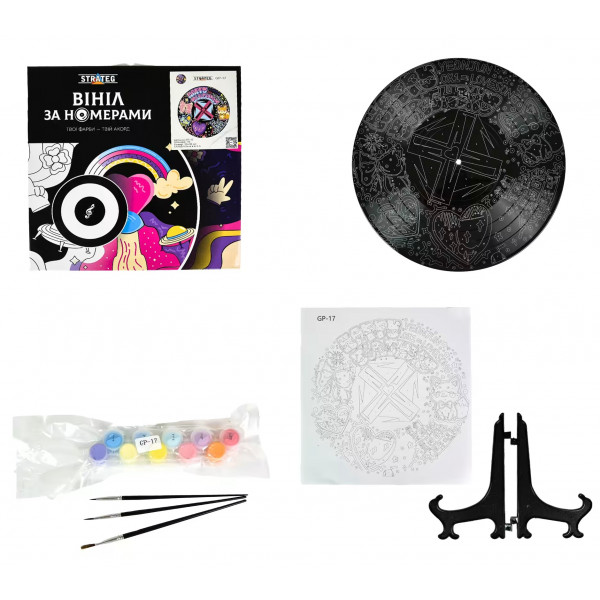 Фото - Вініл за номерами Strateg Святкове графіті з лисицею 30х30 см (GP-17)