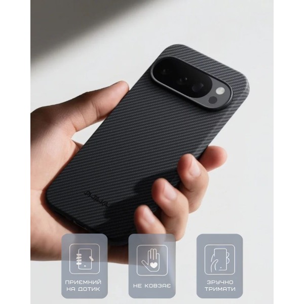 Фото - Чохол для смартфону Pitaka Ultra-Slim Case Classic Twill 600D Black/Grey for Google Pixel 10/10 Pro (GPB2501)