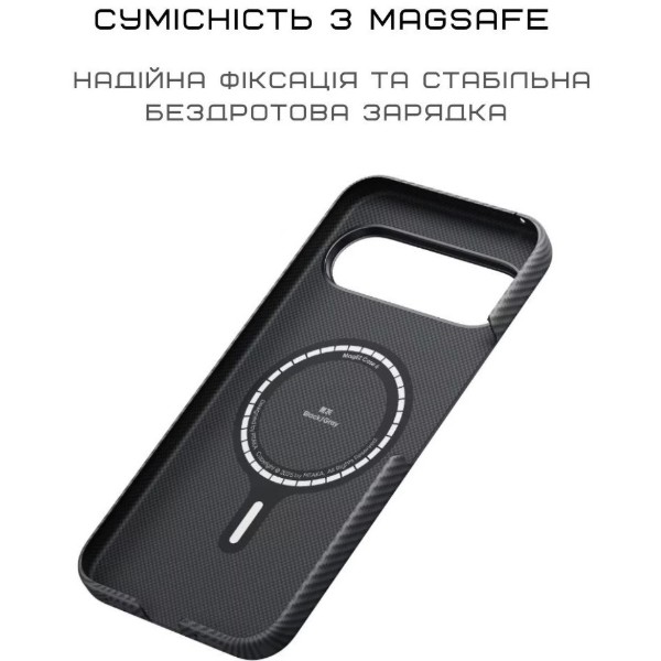 Фото - Чохол для смартфону Pitaka Ultra-Slim Case Classic Twill 600D Black/Grey for Google Pixel 10/10 Pro (GPB2501)
