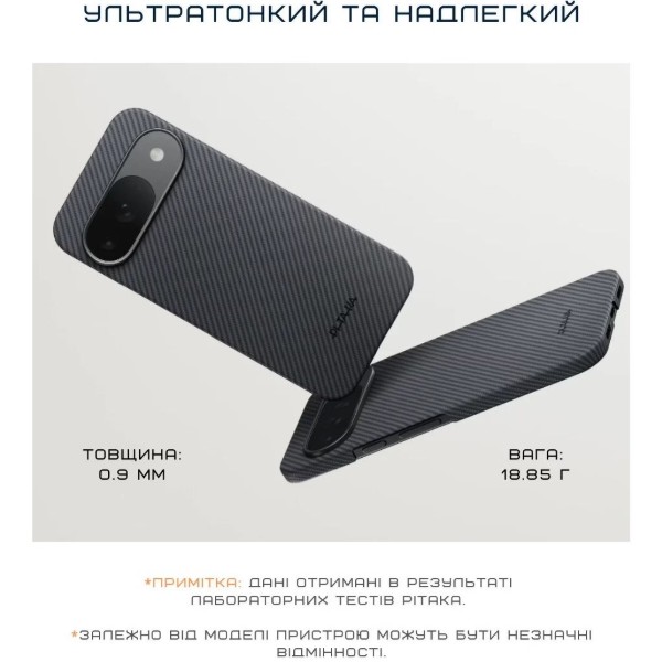 Фото - Чохол для смартфону Pitaka Ultra-Slim Case Classic Twill 600D Black/Grey for Google Pixel 10 Pro XL (GPB2503)