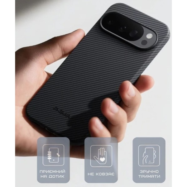 Фото - Чохол для смартфону Pitaka Ultra-Slim Case Classic Twill 600D Black/Grey for Google Pixel 10 Pro XL (GPB2503)