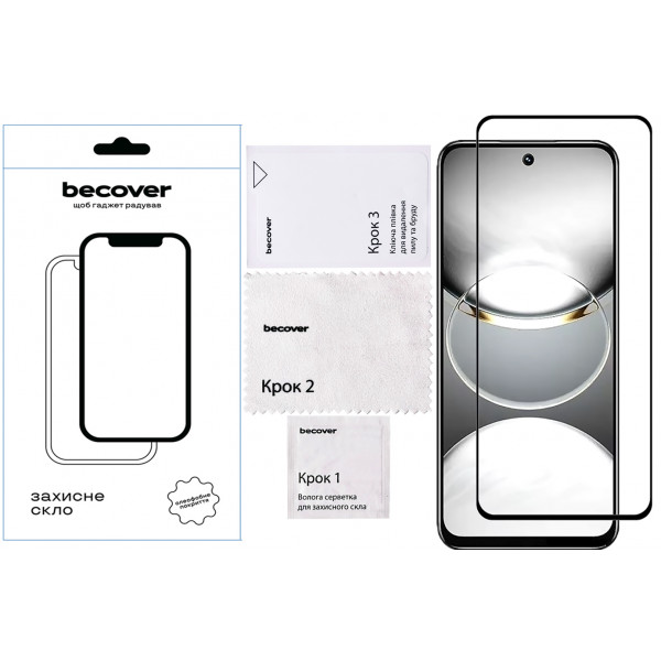 Фото - Захисне скло для смартфону BeCover for Tecno Spark 30C 4G/5G Black (712319)