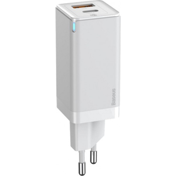 Фото - Мережевий зарядний пристрій Baseus GaN2 Lite Quick Charger C+U 65W EU White (CCGAN2L-B02)